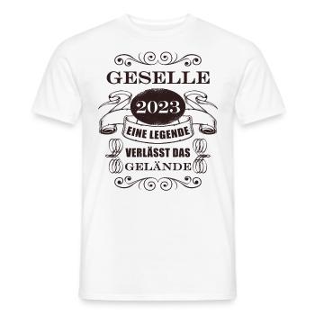 Ausbildung 2023 Abschluss bestanden Legende Azubi - Männer T-Shirt - Weiß - Vorne - AI Model Male 178 dark (178cm)