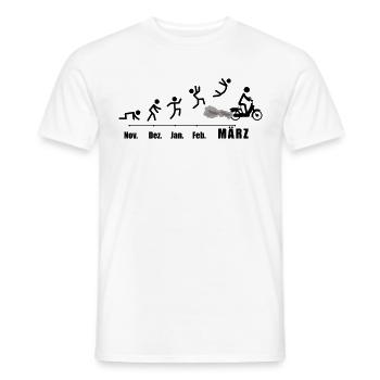 Mofa Mofafahrer Moped Mofa 25 kmh Mofasaison - Männer T-Shirt - Weiß - Vorne - AI Model Male 178 dark (178cm)