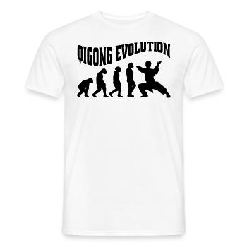 Qi-Gong Chigong Meditation Thai-Chi Evolution - Männer T-Shirt - Weiß - Vorne - AI Model Male 178 dark (178cm)
