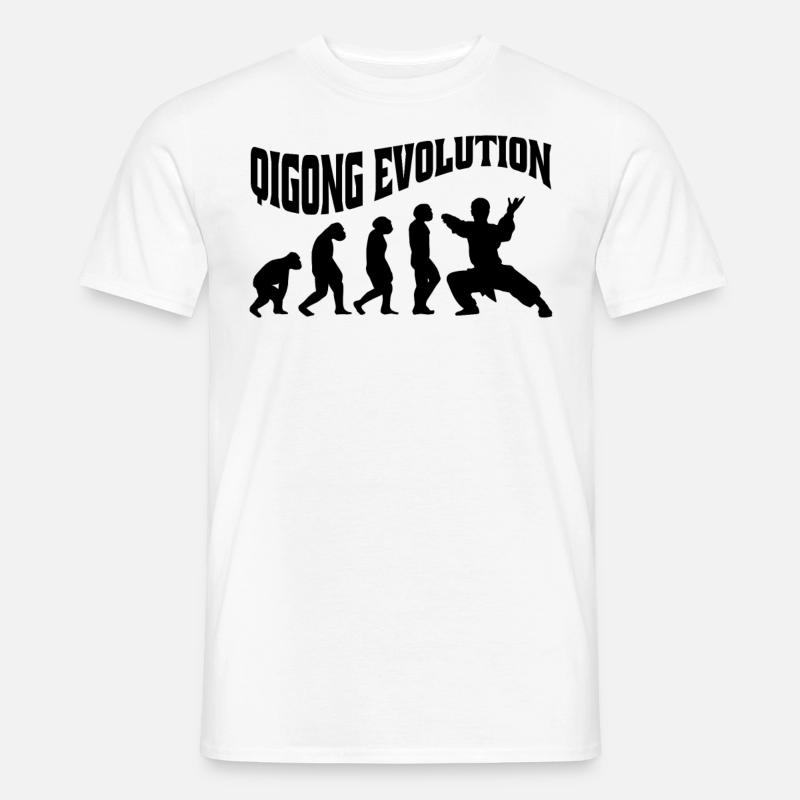 Qi-Gong Chigong Meditation Thai-Chi Evolution - Männer T-Shirt - Weiß