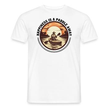 Canoë Kayak Kayak Bonheur-Kayakiste - T-shirt homme - blanc - Devant - AI Model Male 178 dark (178cm)