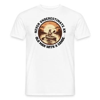 CANOE Kayaking Canadier-Canoe Kayak Old-Man - Men's T-Shirt - white - Front - AI Model Male 178 dark (178cm)