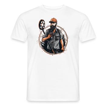 Détecteurs Sondler Sondeln Funny Coffee - T-shirt homme - blanc - Devant - AI Model Male 178 dark (178cm)
