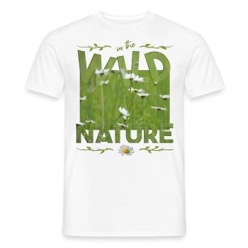 wild nature - Men's T-Shirt - white - Front - AI Model Male 178 dark (178cm)