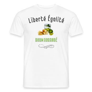 Liberté égalité Rome arrangé citation humour - T-shirt homme - blanc - Devant - AI Model Male 178 dark (178cm)