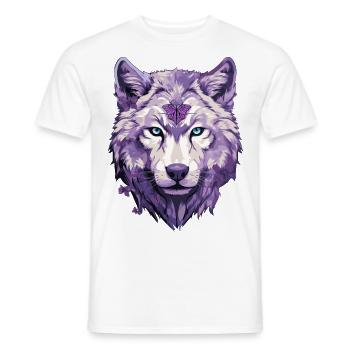 Loup #5 - T-shirt homme - blanc - Devant - AI Model Male 178 dark (178cm)