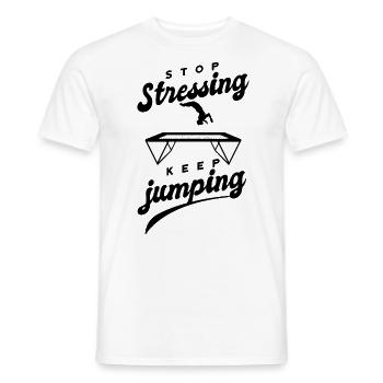 Lustige Sprüche Fitness Workout Trampolin-Sport - Männer T-Shirt - Weiß - Vorne - AI Model Male 178 dark (178cm)