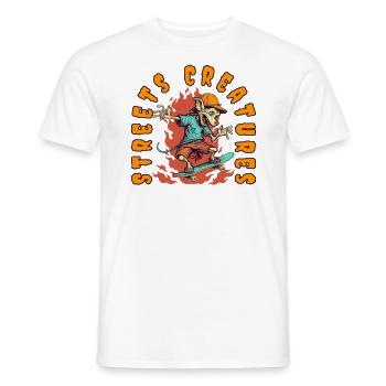 Skateboard Skater Ramp Skating Skating Funny - Men's T-Shirt - white - Front - AI Model Male 178 dark (178cm)