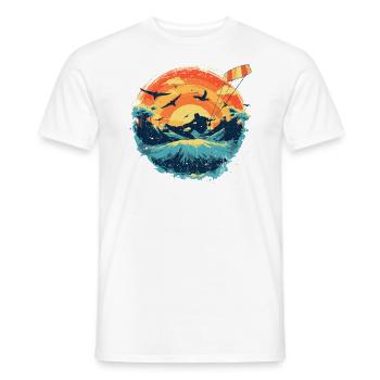 Kitesurf Kiteboard Kitesurfing Kite-Surf Vintage - T-shirt homme - blanc - Devant - AI Model Male 178 dark (178cm)
