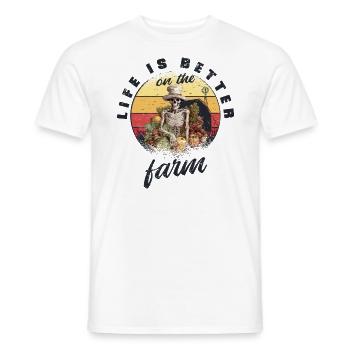 Jardinier Plante de jardin Dictons de l’agriculteur Vintage - T-shirt homme - blanc - Devant - AI Model Male 178 dark (178cm)
