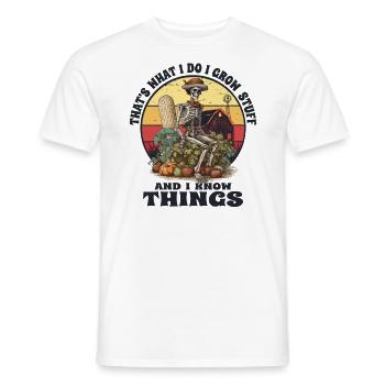 Jardinier Plante de jardin Dictons de l’agriculteur Vintage - T-shirt homme - blanc - Devant - AI Model Male 178 dark (178cm)