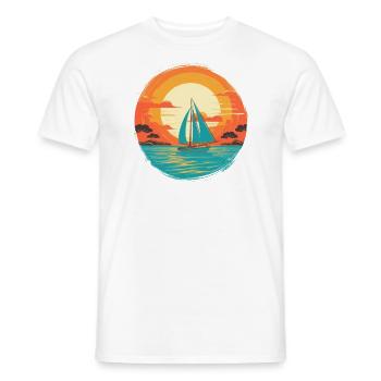 Sailboat Sailing Ship Sailing Yacht Weekend Sailing - Men's T-Shirt - white - Front - AI Model Male 178 dark (178cm)