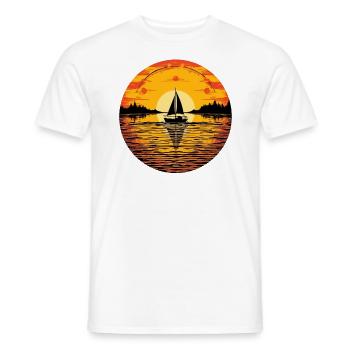 Sailboat Sailing Ship Sailing Yacht Vintage Sailing - Men's T-Shirt - white - Front - AI Model Male 178 dark (178cm)