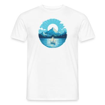 Sailboat Sailing Ship Sailing Yacht Vintage Sailing - Men's T-Shirt - white - Front - AI Model Male 178 dark (178cm)