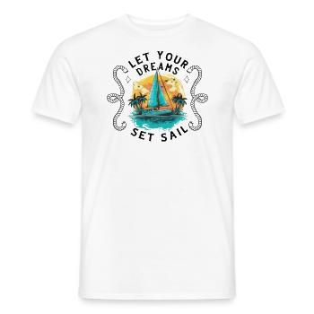 marin voilier voilier voilier voilier yacht - T-shirt homme - blanc - Devant - AI Model Male 178 dark (178cm)