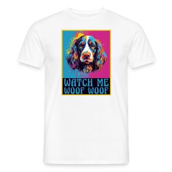 Dog breeds Dog lovers English - Men's T-Shirt - white - Front - AI Model Male 178 dark (178cm)