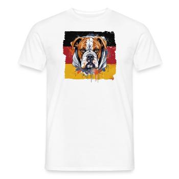 Boxer Dog Breeds Boxer Dogs German Flag - Men's T-Shirt - white - Front - AI Model Male 178 dark (178cm)