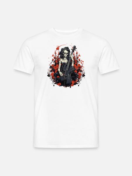 Cellospieler Cellist-Musiker - Männer T-Shirt - Weiß