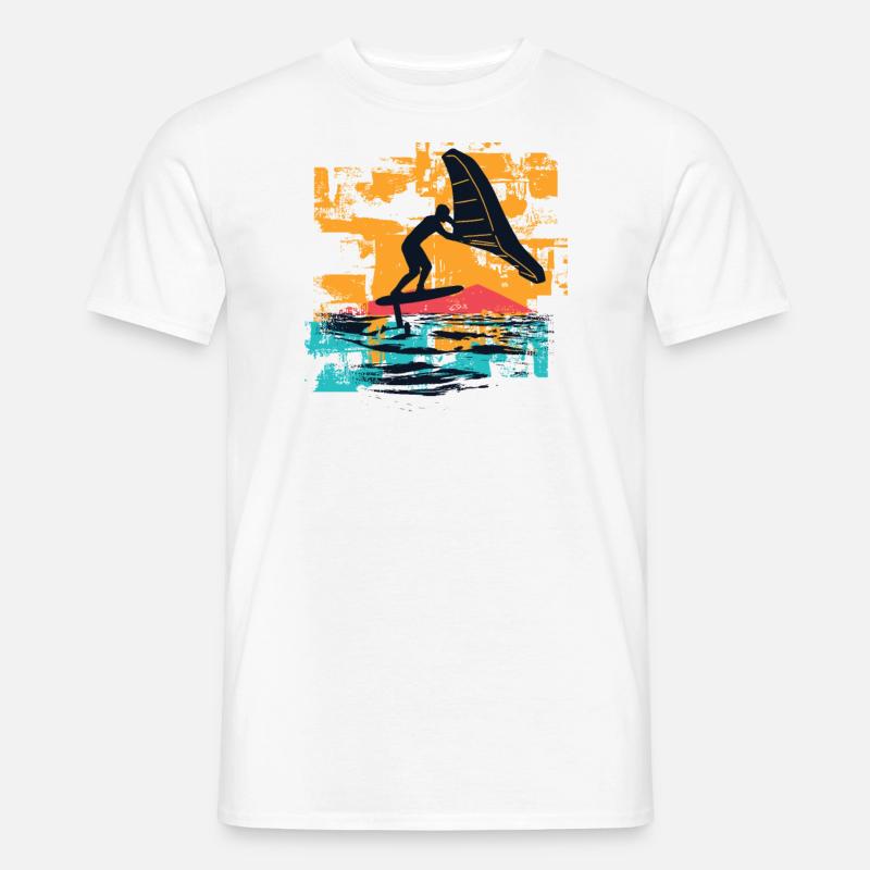 Wingfoil-Surfer Wingfoiling Hydrofoil Kitefoil - Männer T-Shirt - Weiß