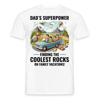 Rock Hunting Dad Family Adventures Road Trips - Men's T-Shirt - white - Front - AI Model Male 178 dark (178cm)