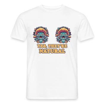 champignons, cueilleurs de champignons, champignons, producteurs, champignons drôles - T-shirt homme - blanc - Devant - AI Model Male 178 dark (178cm)