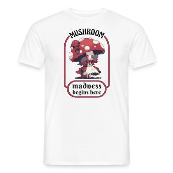 Cueilleur de champignons RPG-Occulte-Gothique champignon amusant - T-shirt homme - blanc - Devant - AI Model Male 178 dark (178cm)