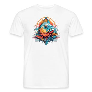 Collection de poissons de baudroie Bateau de pêche Pêche Pêche - T-shirt homme - blanc - Devant - AI Model Male 178 dark (178cm)