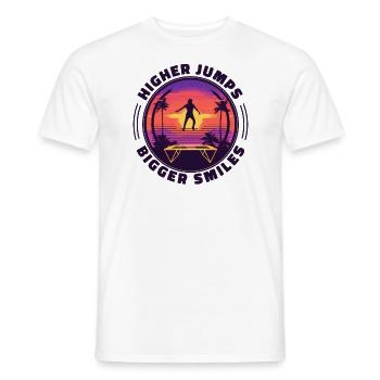 Lustige Sprüche Fitness Workout Trampolin-Sport - Männer T-Shirt - Weiß - Vorne - AI Model Male 178 dark (178cm)