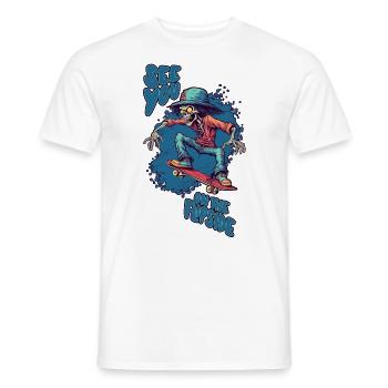 Skateboard Skater-Rampe Skaten Skating lustiges - Männer T-Shirt - Weiß - Vorne - AI Model Male 178 dark (178cm)