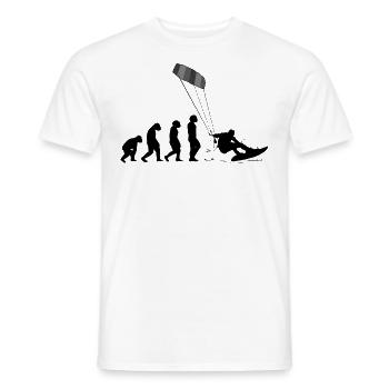 Kitesurf Kiteboard Kitesurfen Kite-Surf Evolution - Männer T-Shirt - Weiß - Vorne - AI Model Male 178 dark (178cm)