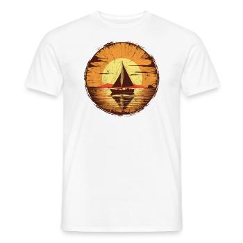 Sailboat, Sailing Ship, Sailing Yacht, Vintage Sailing - Men's T-Shirt - white - Front - AI Model Male 178 dark (178cm)