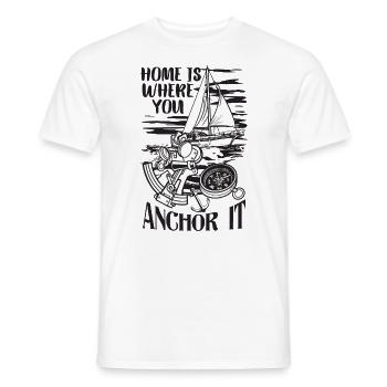 Sailor Voilier Voilier Yacht à voile anchor-it - T-shirt homme - blanc - Devant - AI Model Male 178 dark (178cm)