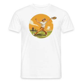 Disc-Golf-Spieler Disc-Golfer Game Zubehör - Männer T-Shirt - Weiß - Vorne - AI Model Male 178 dark (178cm)