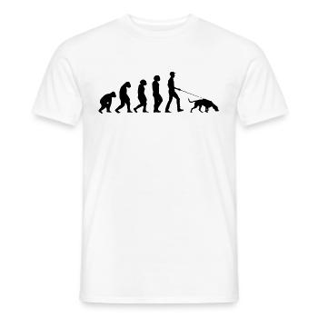 Hund Hundehalter Zubehör Hundliebhaber Evolution - Männer T-Shirt - Weiß - Vorne - AI Model Male 178 dark (178cm)