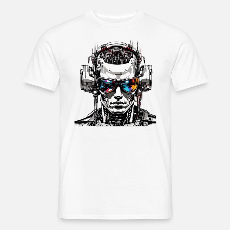 Android, Cyborg Deejay, TRANCE - Men’s T-shirt - white