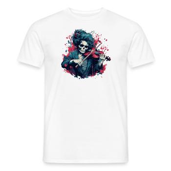 Violinist-Musiker Geigen Musik-Instrument Zubehör - Männer T-Shirt - Weiß - Vorne - AI Model Male 178 dark (178cm)