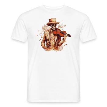 Violinist-Musiker Geigen Country-Musik-Instrument - Männer T-Shirt - Weiß - Vorne - AI Model Male 178 dark (178cm)