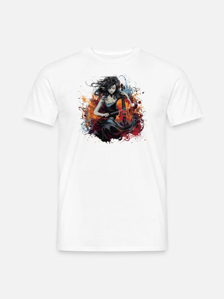 Cellospieler Cellist-Musikerin - Männer T-Shirt - Weiß