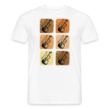 Violinist-Musiker Geigen Country-Musik-Instrument - Männer T-Shirt - Weiß - Vorne - AI Model Male 178 dark (178cm)