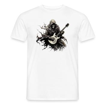 Gitarristen-tshirt E-Gitarren-Saiten - Männer T-Shirt - Weiß - Vorne - AI Model Male 178 dark (178cm)