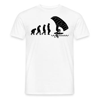 Wingfoil Surfer Wingfoiling Hydrofoil Evolution - T-shirt homme - blanc - Devant - AI Model Male 178 dark (178cm)