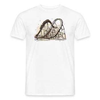 Parc D’attractions, Foire, Fête foraine, Fête foraine - T-shirt homme - blanc - Devant - AI Model Male 178 dark (178cm)