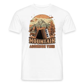 Accordéoniste Musicien d’accordéon Dictons - T-shirt homme - blanc - Devant - AI Model Male 178 dark (178cm)