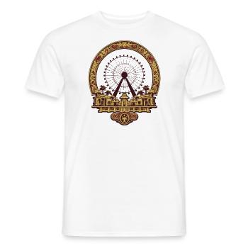 Amusement Park Fair, Fairground, Folk Festival - Men's T-Shirt - white - Front - AI Model Male 178 dark (178cm)