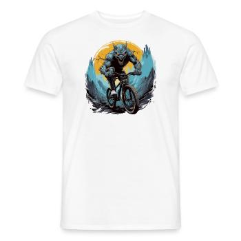 MTB Mountainbike Fahrrad BMX El-Chupacabra - Männer T-Shirt - Weiß - Vorne - AI Model Male 178 dark (178cm)