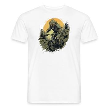 MTB Mountainbike Fahrrad BMX El-Chupacabra - Männer T-Shirt - Weiß - Vorne - AI Model Male 178 dark (178cm)