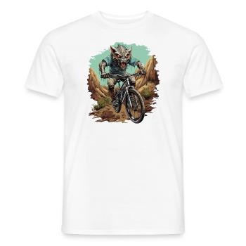 MTB Mountainbike Fahrrad BMX El-Chupacabra - Männer T-Shirt - Weiß - Vorne - AI Model Male 178 dark (178cm)