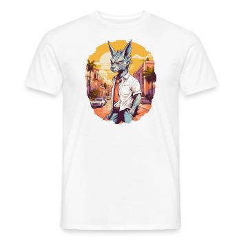 Cryptozoologists Chupacabra Creatures Porto-Rico - Men's T-Shirt - white - Front - AI Model Male 178 dark (178cm)