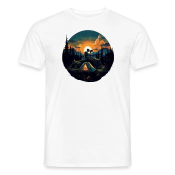 Appareil photo, Photographe de paysage, Photographe de nature - T-shirt homme - blanc - Devant - AI Model Male 178 dark (178cm)