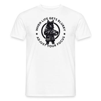 Dog Photo Funny Sayings Nature Photographer - Men's T-Shirt - white - Front - AI Model Male 178 dark (178cm)